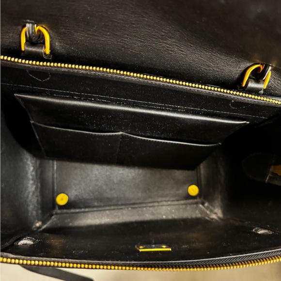 Celine black leather medium handbag - Picture 12 of 12